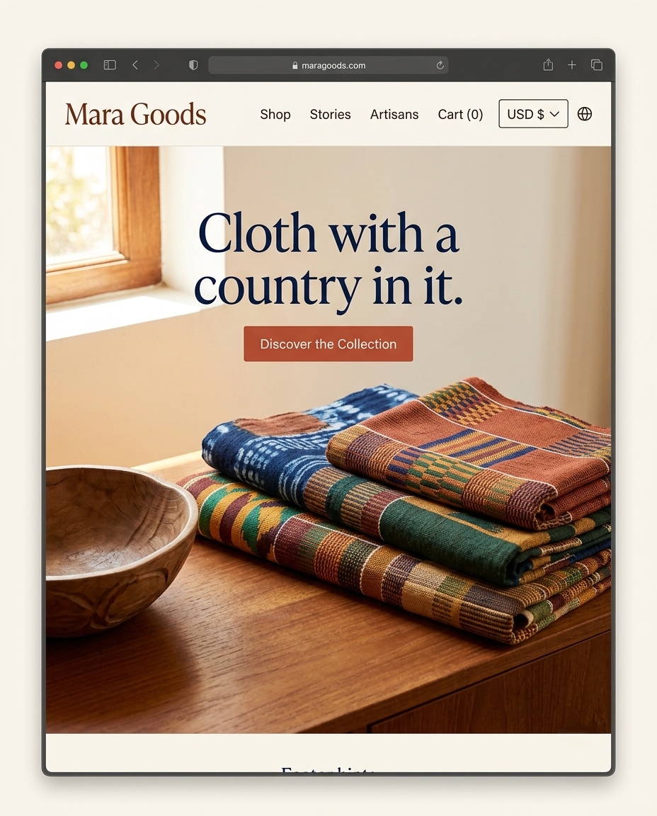 Mara Goods storefront