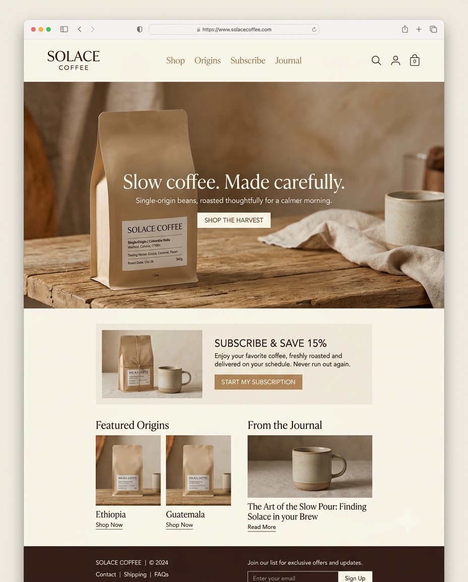 Solace Coffee storefront