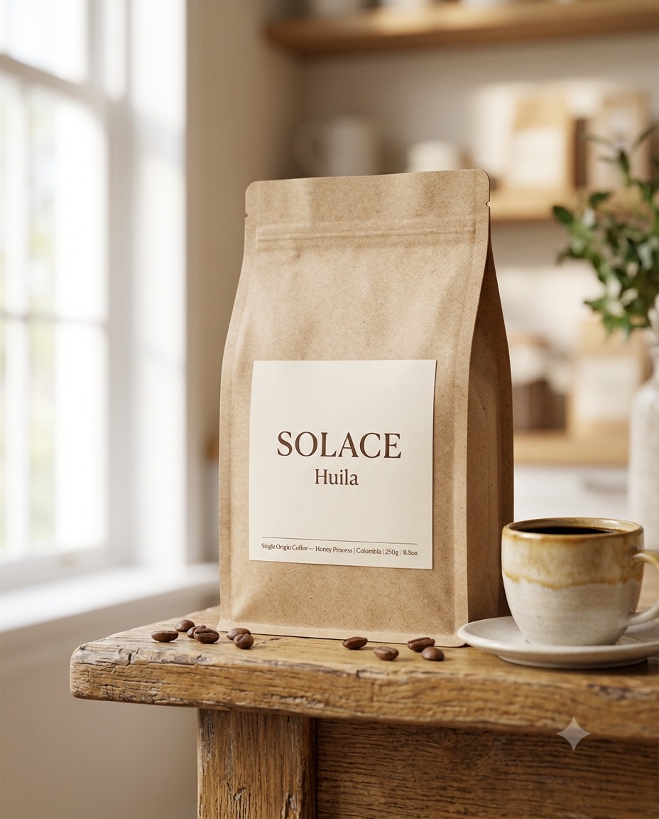 Solace Huila single-origin coffee bag